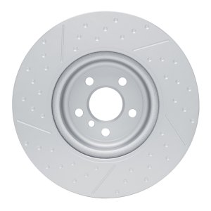 BMW 430I Brake Rotor (1) - Rear Right - R1 Concepts - GeoSPEC Coated Dimpled & Slotted - `20-`25